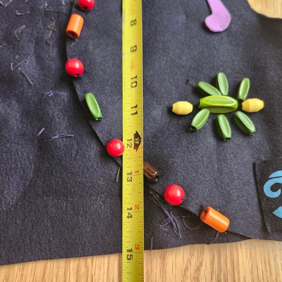 Vintage Camp Fire Girls Beaded Felt Vest 70% Wool 30% Rayon Little Girls Uniform - Picture 2 of 11